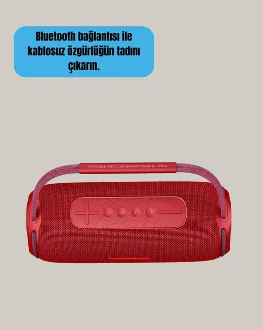 Suya Dayanıklı 20W RGB Hoparlör Bluetooth USB SD Kart ve AUX Girişli