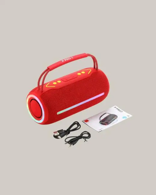 RGB LED Işıklı 20W Taşınabilir Bluetooth Hoparlör IPX6 Suya Dayanıklı