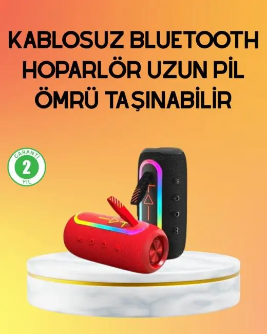 Yüksek Ses Kaliteli Kablosuz Hoparlör LED Işıklı
