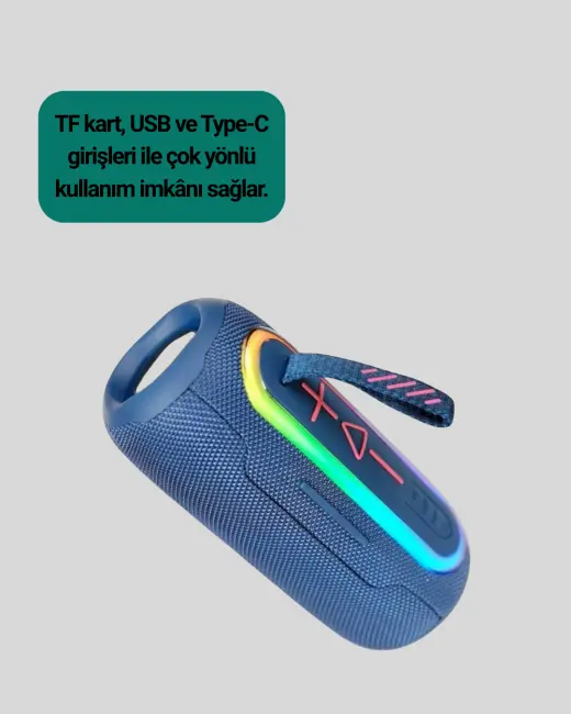 Yüksek Ses Kaliteli Kablosuz Hoparlör LED Işıklı