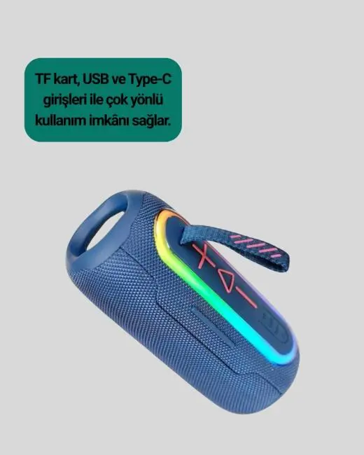 Taşınabilir Bluetooth Hoparlör Kırmızı IP67 Su Geçirmez