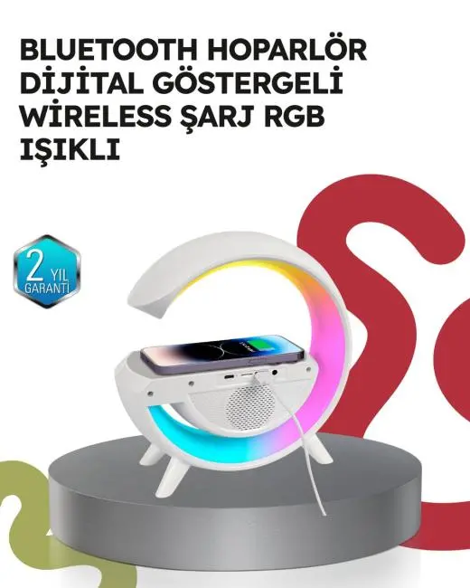 2025 Model 15W Kablosuz Şarjlı Renkli Atmosfer Lambası
