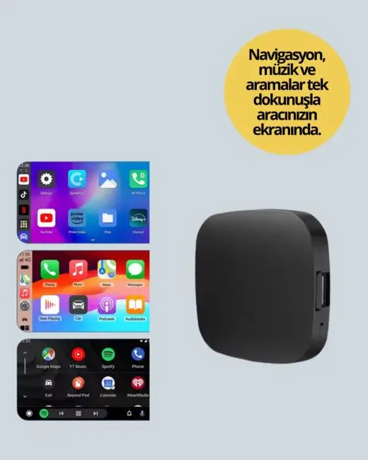 Bluetooth 5.0 Kablosuz Android Auto Araç İçi Adaptör