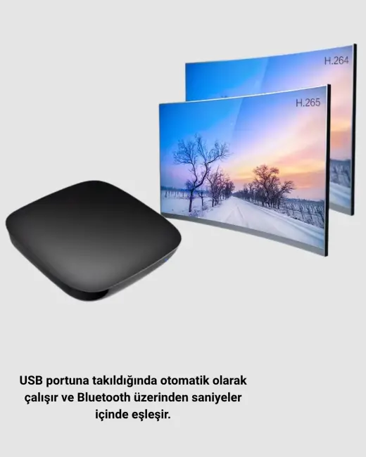 Android Auto Kablosuz Dönüştürücü Hızlı Eşleşme ve Sesli Asistan Destekli