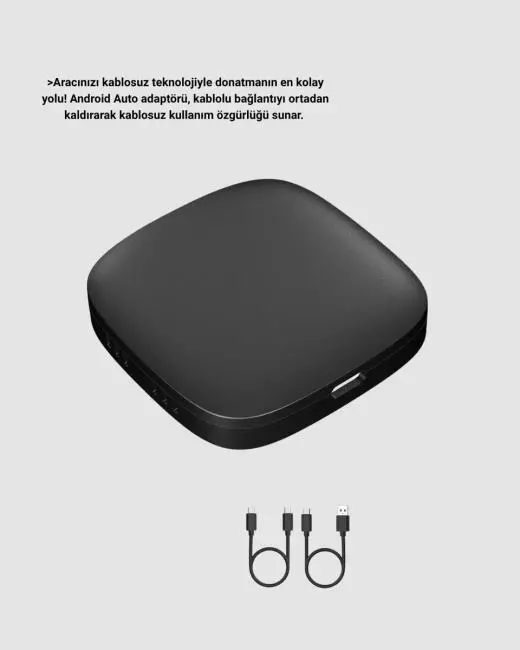 Android Auto Kablosuz Adaptör Bluetooth 5.0 ve 5.8GHz WiFi Destekli