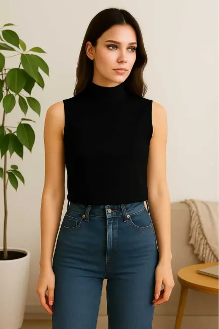 Kadın Kolsuz Body (2 Adet)-(17952)