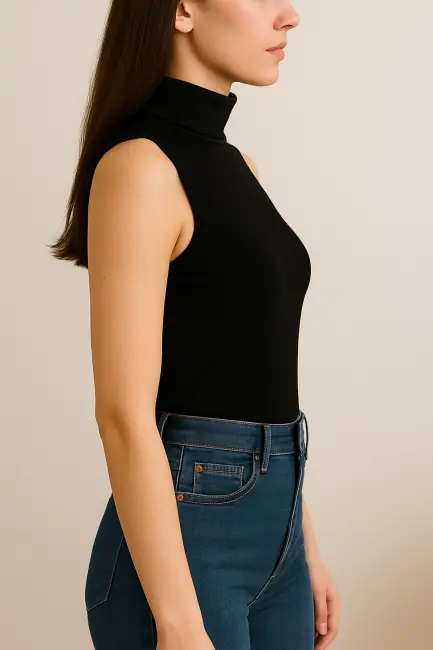 Kadın Kolsuz Body-(17952)