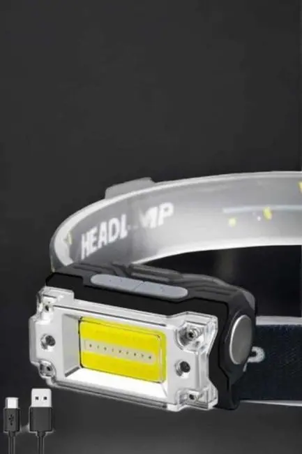 Kafa Lambası Led Fener Pratik Taşınabilir Ayarlanabilir USB Şarjlı