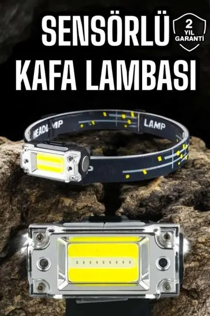 Kafa Lambası Led Fener Pratik Taşınabilir Ayarlanabilir USB Şarjlı