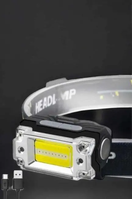 Kafa Lambası Led Fener Pratik Taşınabilir Ayarlanabilir USB Şarjlı