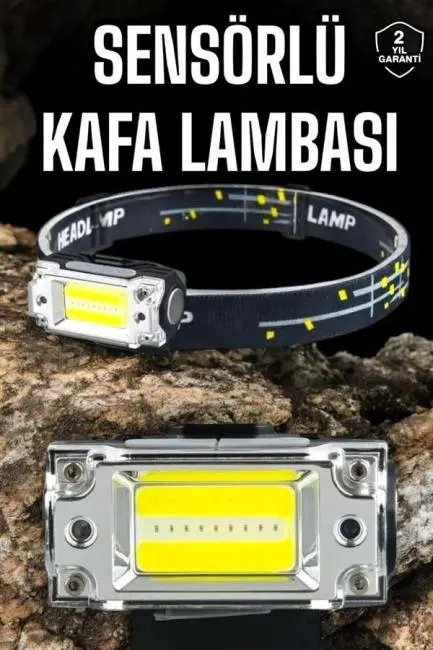 Kafa Lambası Kamp Feneri Balıkçı Feneri Başlıklı Suya Dayanıklı