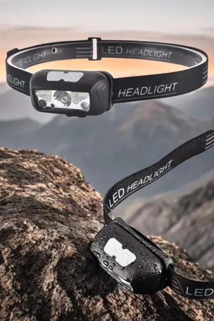 Kafa Lambası Kamp Lambası Sensörlü Şarjlı Ayarlanabilir