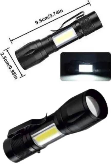 Uzun Menzilli Şarjlı El Feneri Uzun Ömürlü Led Işık Lamba