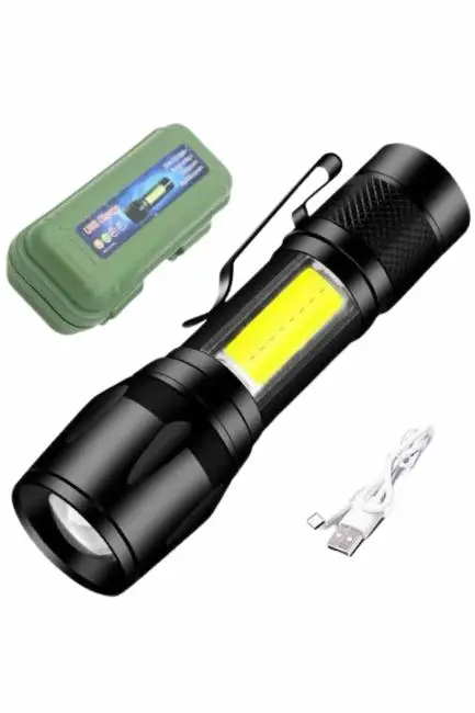 Led Lamba El Feneri Küçük Taşınabilir USB Şarjlı Acil Durum Lambası
