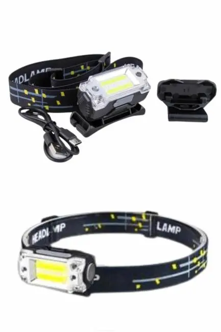 Yüksek Işıklı Şarjlı ve Sensörlü LED Kafa Lambası Kamp Lambası