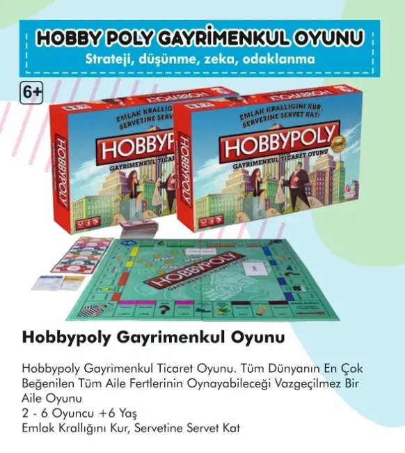 Hobby Poly Gayrimenkul Emlak Ticareti Oyunu