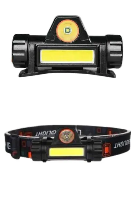 Ledli Şarjlı Kafa Lambası LED Şarjlı Su Geçirmez Kafa Feneri