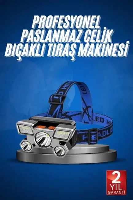 5 LED Far Şarj Edilebilir Güçlü Kafa Lambası Kamp Lambası 4 Modlu (Kopya)