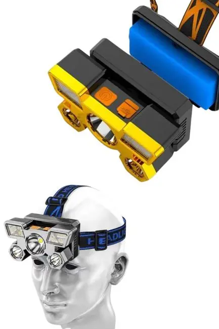 El Feneri Süper Kafa Lambası 4 Modlu 5 Led Kafa Feneri