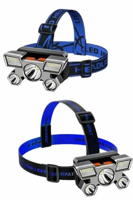 El Feneri Süper Kafa Lambası 4 Modlu 5 Led Kafa Feneri