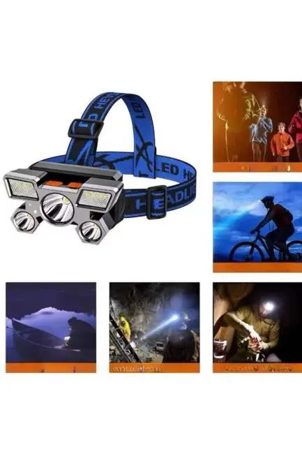 Kafa Lambası 800 Lümen 4 Mod Yüksek Işık Flaşörlü Şarjlı Led Lamba