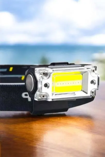 Beyaz Led Işık Sensörlü Kafa Lambası Lityum Batarya Led El Fenerli Şarjlı