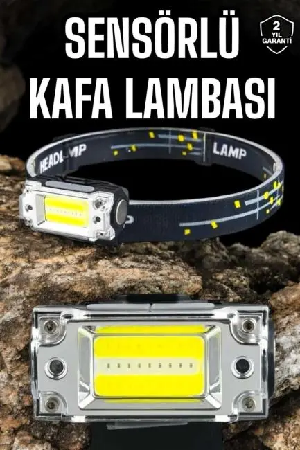 Kafa Lambası Kamp Feneri Balıkçı Feneri Başlıklı Suya Dayanıklı