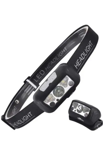 Sensörlü Şarjlı Type-c Şarj Işıklı Kafa Lambası Kamp Lambası