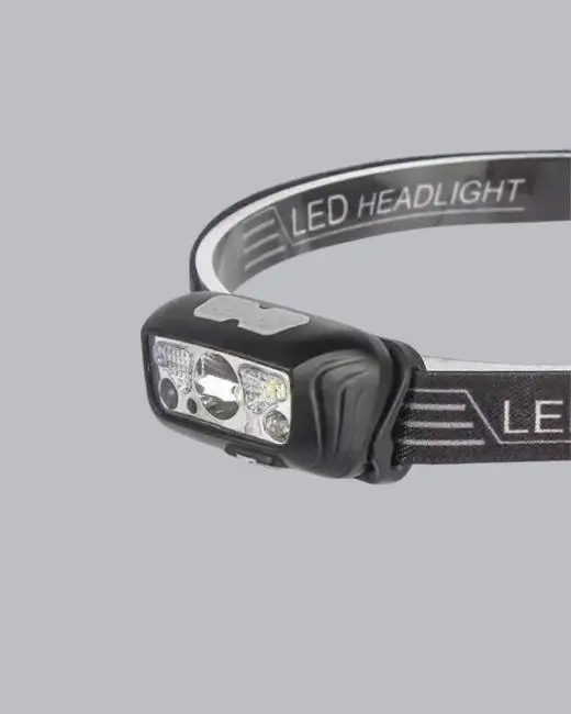 IPX5 Su Geçirmez Şarjlı LED Kafa Feneri | Hareket Sensörlü Ayarlanabilir 60° Far