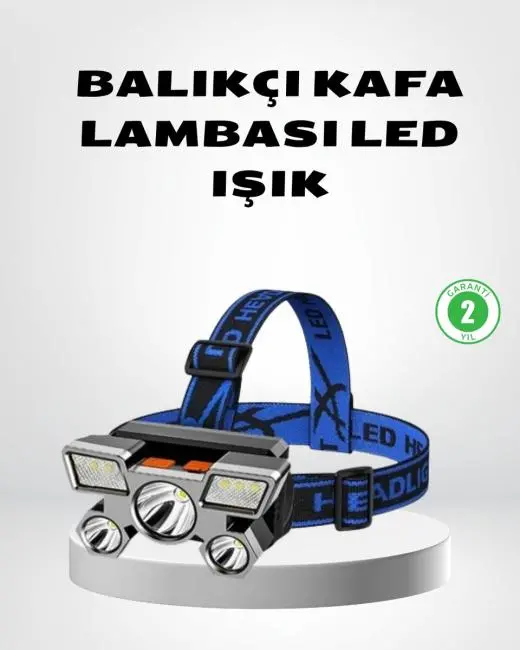 Şarj Edilebilir LED Kafa Feneri – 4 Işık Modu IPX5 Su Geçirmez Hareket Sensörlü