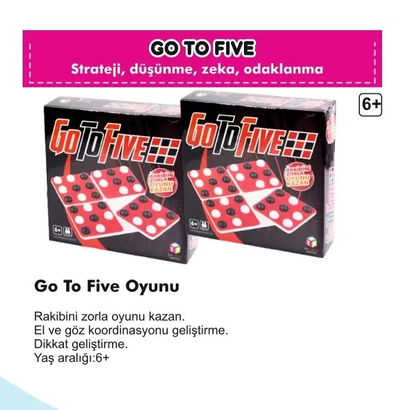 Go To Fıve Strateji, Düşünme, Zeka, Odaklanma Oyunu