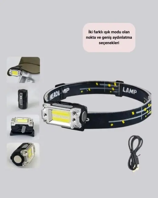 Taşınabilir Şarjlı LED Fener XPE95LM COB120LM Manyetik Gövde