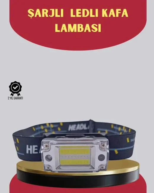 Şarj Edilebilir LED KAFA Feneri 215 Lümen XPE COB Güçlü Aydınlatma
