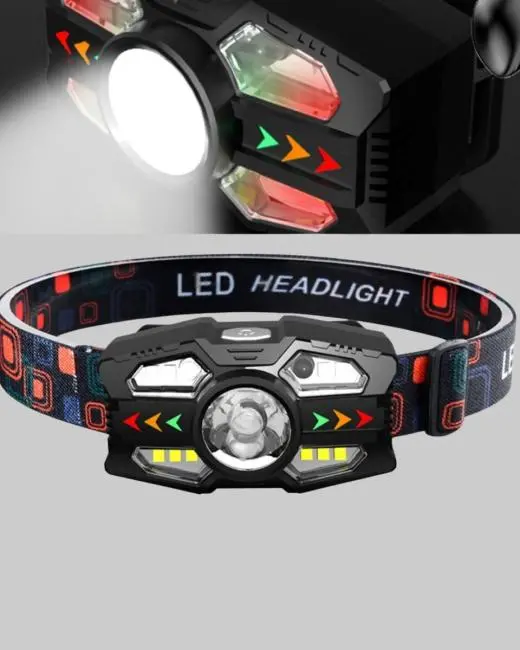 Kamp ve Yürüyüş İçin Sensörlü LED Kafa Feneri Ayarlanabilir