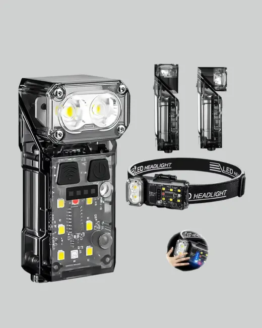 3 Fonksiyonlu LED Far El Feneri Çalışma Lambası Uzun Pil Ömürlü