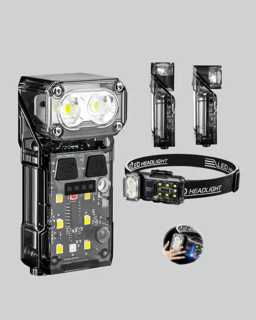 3 Fonksiyonlu LED Far El Feneri Çalışma Lambası Uzun Pil Ömürlü