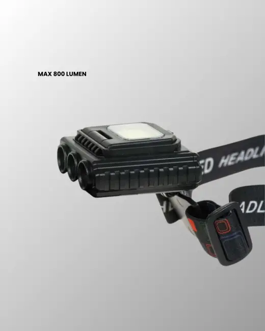 USB Şarjlı Kafa Feneri 800 Lumen Ayarlanabilir COB ve XPE LED