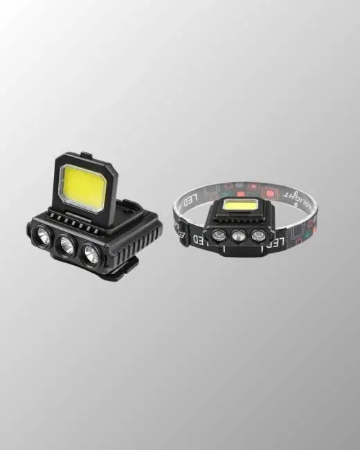COB + XPE LED Kafa Feneri 800 Lumen USB Type C Şarjlı Çok Modlu