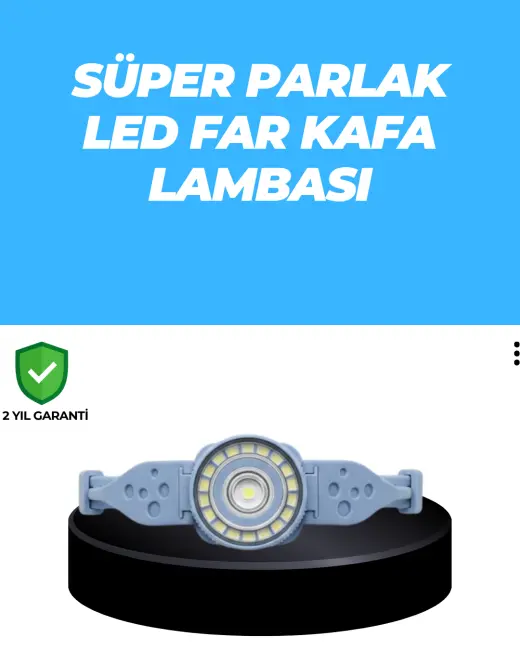 Uzun Pil Ömürlü Kamp ve Dağcılık Kafa Lambası