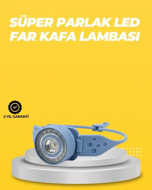 Kampçı Kafa Lambası Su Geçirmez Çok Modlu LED