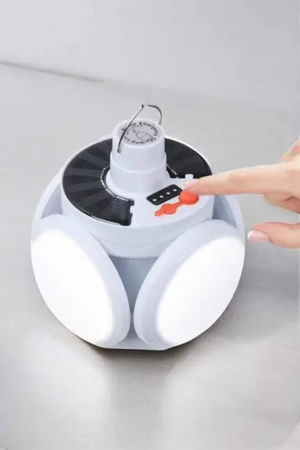 Katlanabilir Taşınabilir Kamp Lambası Işıldak Beyaz Işık Güneş Enerjili Solar Aydınlatma