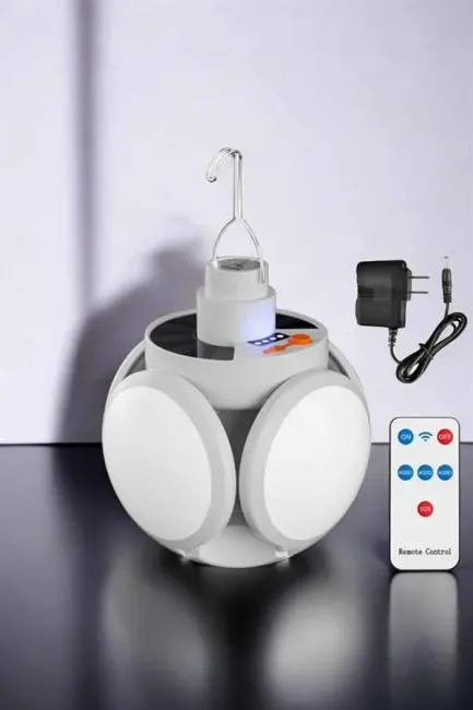 Güneş Enerjili Solar Aydınlatma Kamp Çadır Lambası Şarjlı Ampül Led Şarjlı El Feneri Işıldak