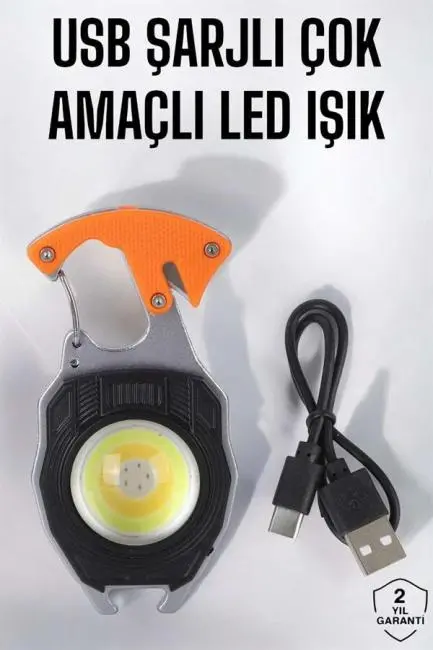 El Feneri Acil Işık Seti Tornavida Düdük Kapak Açma Kamp Lambası