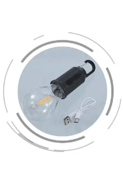 Taşınabilir Askılı Ampul Kamp Lambası Askılı Type-C Şarjlı Bahçe Lambası