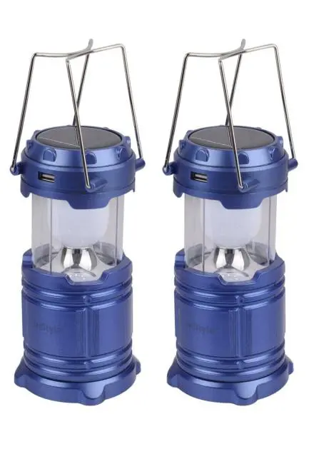 Kamp Lambası Solar Şarjlı Kızaklı Kamp Feneri Led Lamba Işıldak