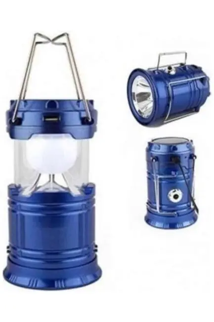 Kamp Lambası Solar Şarjlı Kızaklı Kamp Feneri Led Lamba Işıldak