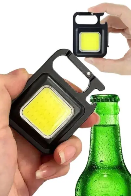 Işıldak USB Şarjlı Cep El Feneri Taşınabilir Mini Led Işık Çok Fonksiyonlu