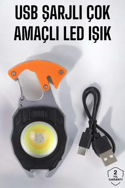 El Feneri Acil Işık Seti Tornavida Düdük Kapak Açma Kamp Lambası