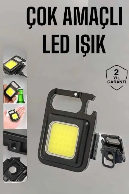 Kamp Işığı Çok Fonksiyonlu Taşınabilir Anahtarlık Kapak Açma Manyetik Özelliği