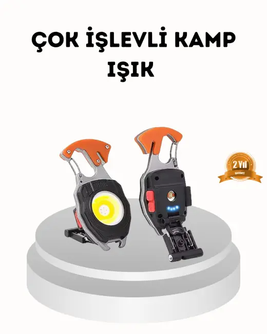 Şarj Edilebilir Çok Amaçlı Mini Fener – Güvenlik Düdüklü Kompakt ve Hafif Tasarım